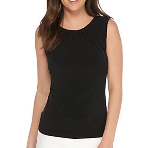 Calvin Klein pleated sleeveless blouse